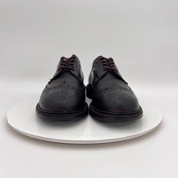 JCrew Ludlow Men Size UK 9 US 10 Brown Tan Leather Brogue Derby Dress Shoes - Picture 3 of 16